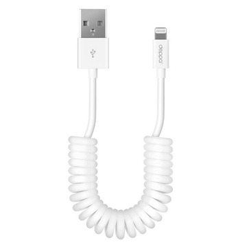Кабель Deppa 72120 USB2.0-Lightning White (витой провод, 1,5м)