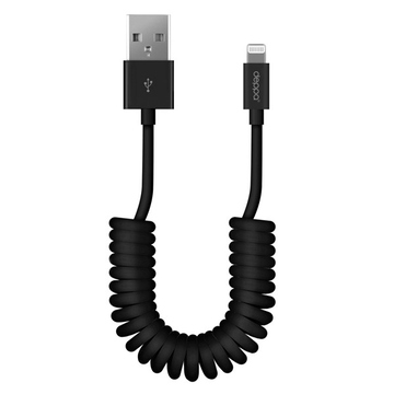 Кабель Deppa 72121 USB2.0-Lightning Black (витой провод, 1,5м)