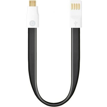 Кабель Deppa 72160 USB2.0-microUSB Black (плоский, 0,23м)