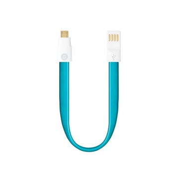 Кабель Deppa 72163 USB2.0-microUSB Light Blue (плоский, 0,23м)