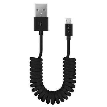 Кабель Deppa 72228 USB2.0-microUSB Black (витой провод, 2м)