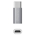 Адаптер Deppa USB-C-microUSB Alum Gray