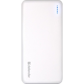 Портативный аккумулятор Defender 83639 White (2xUSB-выход, 10000mAh, 2A)