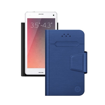 Чехол Deppa Wallet Fold 87004 Blue (для смартфонов 3,5" - 4,3")