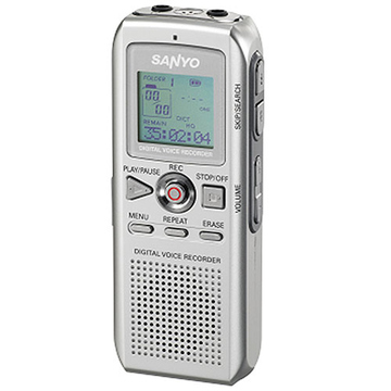 Диктофон Sanyo ICR-FP500 (512Mb, MP3/WMA, VAS, USB, до 140ч., 2AAA)