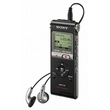 Диктофон Sony ICD-UX300B Black (4GB, USB, MP3, до 1072ч, 2AAA)