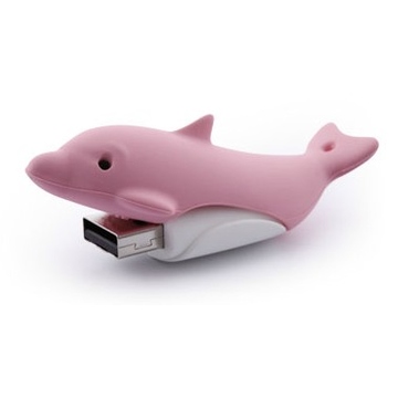 Оригинальная подарочная флешка Bone Dolphin 2GB Pink