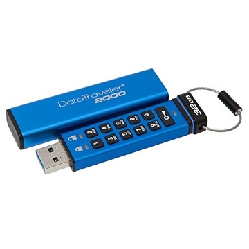 Флешка USB 3.0 Kingston Data Traveler 2000 256-AES 32Гб