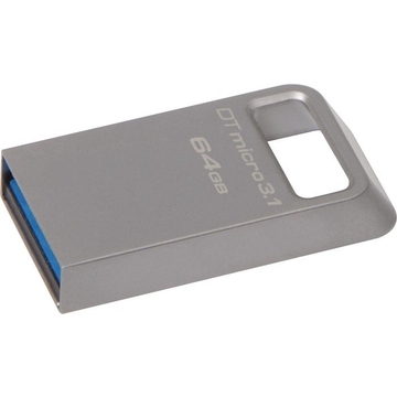 Флешка USB 3.0 Kingston Data Traveler Micro 3.1 64 гб Silver
