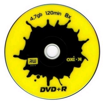 DVD+R (болванка) Oxion Slim Case 10шт (4.7GB, 16x, с рисунком "Клякса")