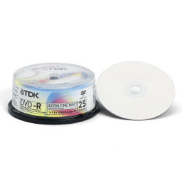 Диск DVD-R TDK Cake Box 25шт (4.7GB, 16x, Printable)