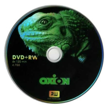 DVD+RW Oxion Bulk 100шт (4.7GB, 4x, с рисунком "Игуана")