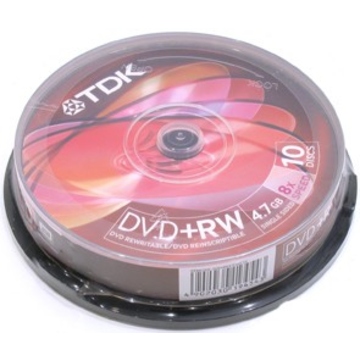 DVD+RW TDK Jewel Case 5шт (4.7GB, 8x)