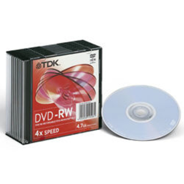 DVD-RW TDK Slim Case 10шт (4.7GB, 4x)
