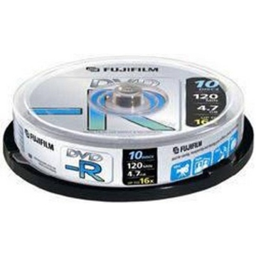 Диск DVD-R Fujifilm Cake Box 10шт (4.7GB, 16x, Printable)