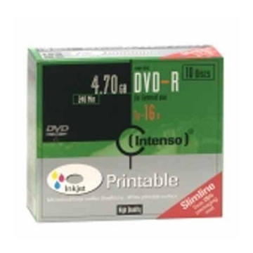 Диск DVD-R Intenso Slim Case 10шт (4.7GB, 16x, Printable)