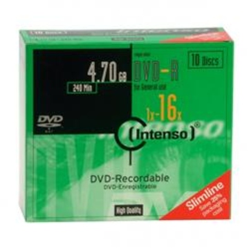 Диск DVD-R Intenso Slim Case 10шт (4.7GB, 16x)