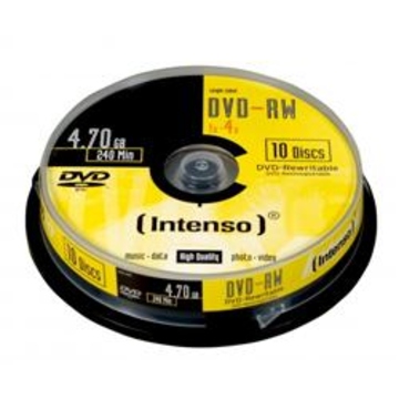 DVD-RW Intenso Cake Box 10шт (4.7GB, 4x)