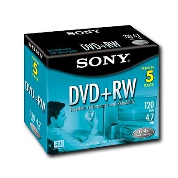 DVD-RW Sony Jewel Case 5шт (4.7GB, 2x)
