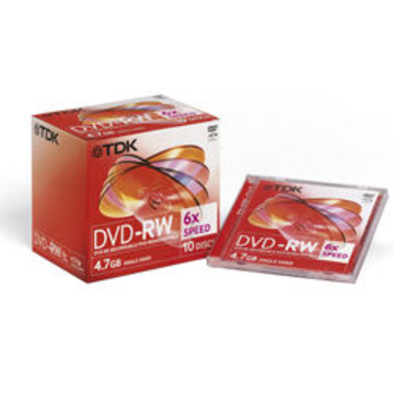 DVD-RW TDK Jewel Case 10шт (4.7GB, 6x)