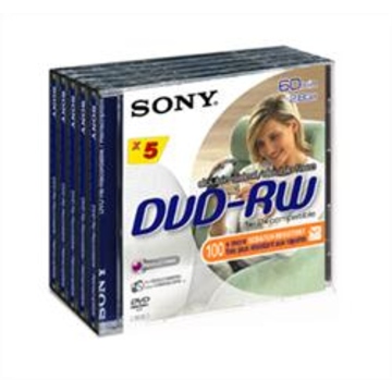 miniDVD-RW Sony Slim Case 5шт (двусторонний)