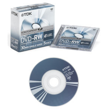 miniDVD-RW TDK Slim Jewel Case 5шт. (1.4GB, 2x)