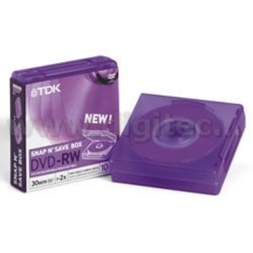 Диск miniDVD-RW TDK Snap And Save Box 10шт. (1.4GB, 2x, Purpur)