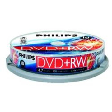 DVD+RW Philips Cake Box 10шт (4.7GB, 4x)