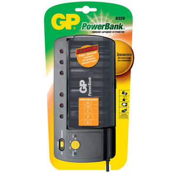 Зарядное устройство GP PB320GS-CR1 (сетевое, для AA/AAA/C/D/Крона)