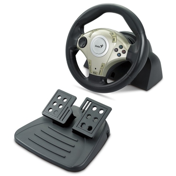 Руль Genius TwinWheel F1 (mini, для PC/PlayStation2, педали, виброотдача, 12 кнопок)