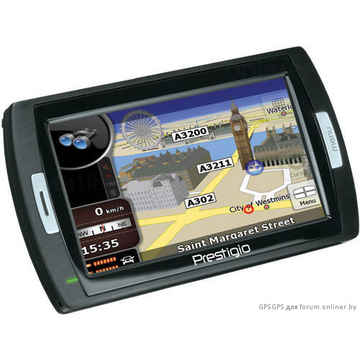 GPS-навигатор Prestigio GeoVision 450BT (IGO 2008, экран 4,3", 64MB + 1GB, Bluetooth, карты РФ, Европа)