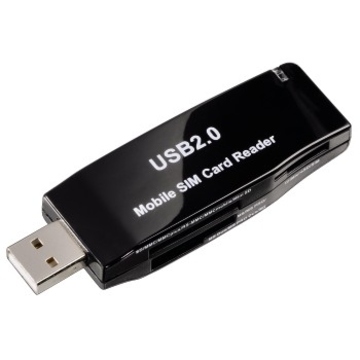 Card reader Hama Grey Black (USB2.0, SD, MMC, TransFlash, MicroSD, mini-SD, SIM)