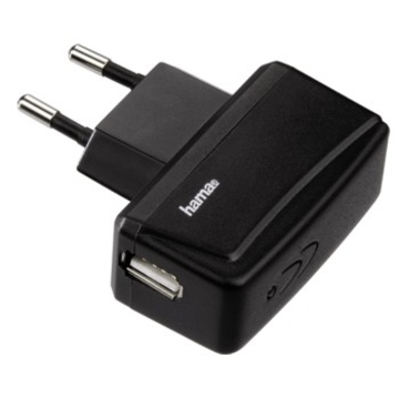 Зарядное устройство Hama H-104898 Black (1xUSB, 5V, 1A)