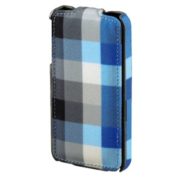 Чехол Hama Flap Case Karo Blue (для iPhone 4/4S, пластик, H-106732)