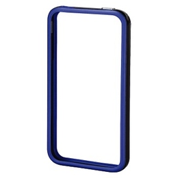 Бампер Hama Edge Protector Black Blue (для iPhone 4/4S, пластик, доступ ко всем кнопкам, H-106766)