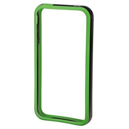 Бампер Hama Edge Protector Black Green (для iPhone 4/4S, пластик, доступ ко всем кнопкам, H-106767)