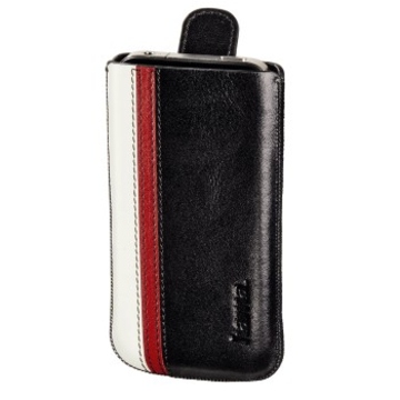 Чехол Hama Wallet Black (кожа, цветная отделка, язычок для извлечения, H-107111)