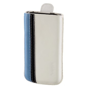 Чехол Hama Wallet White (для iPhone4, кожа, цветная отделка, язычок для извлечения, H-107112)
