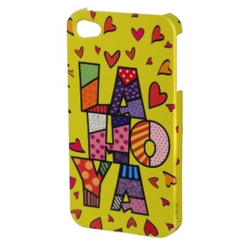 Футляр Hama Lahoya Yellow (для iPhone4/4S, сердечки, пластик, H-107178)