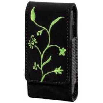 Чехол Hama Flora Line Black (для моб. телефонов, 5х10х1.2 см, велюр, c цветной строчкой)