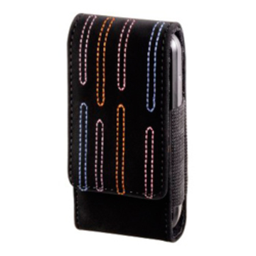 Чехол Hama Flora Line Black (для моб. телефонов, 5х10х1.2 см, велюр, c розовой строчкой)