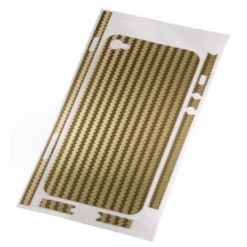 Пленка защитная Hama Carbon Gold (для задней/боковой панели iPhone 4, H-108154)