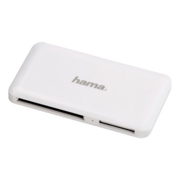 Ридер USB3.0 Hama Slim White (USB3.0, для всех стандартов карт памяти, кроме xD, H-114836)