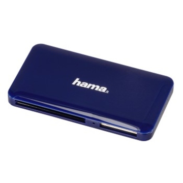 Ридер USB3.0 Hama Slim Blue (USB3.0, для всех стандартов карт памяти, кроме xD, H-114838)