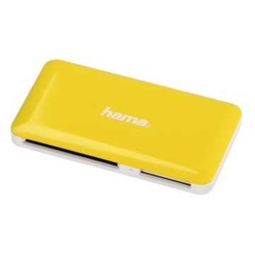 Ридер USB3.0 Hama Slim Yellow White (USB3.0, для всех стандартов карт памяти, кроме xD, H-114841)