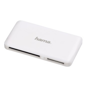 Ридер USB3.0 Hama Slim White (USB3.0, прорезиненный, для всех стандартов карт памяти, кроме xD, H-114842)