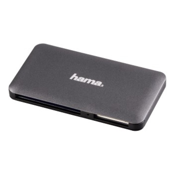 Ридер USB3.0 Hama Slim Anthracite (USB3.0, для всех стандартов карт памяти, кроме xD, H-114844)