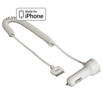 АЗУ Hama H-115097 White (для iPhone/iPad/iPod, 30 pin, 1A, витой кабель, H-115097)