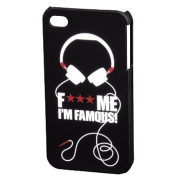 Футляр Hama FMIF Black (для iPhone 4/4S, F*** ME I`M FAMOUS, Headphone, пластик, H-115326)