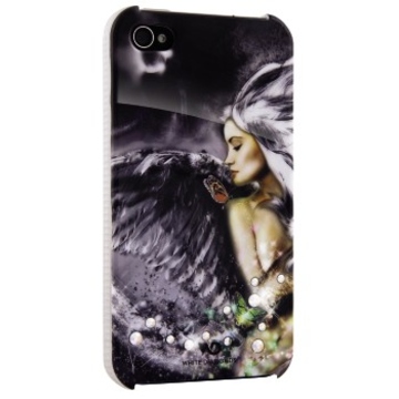 Футляр Hama Angel Grey (для iPhone 4/4S, украшен кристаллами Swarowski, White Diamonds, пластик, H-115382)